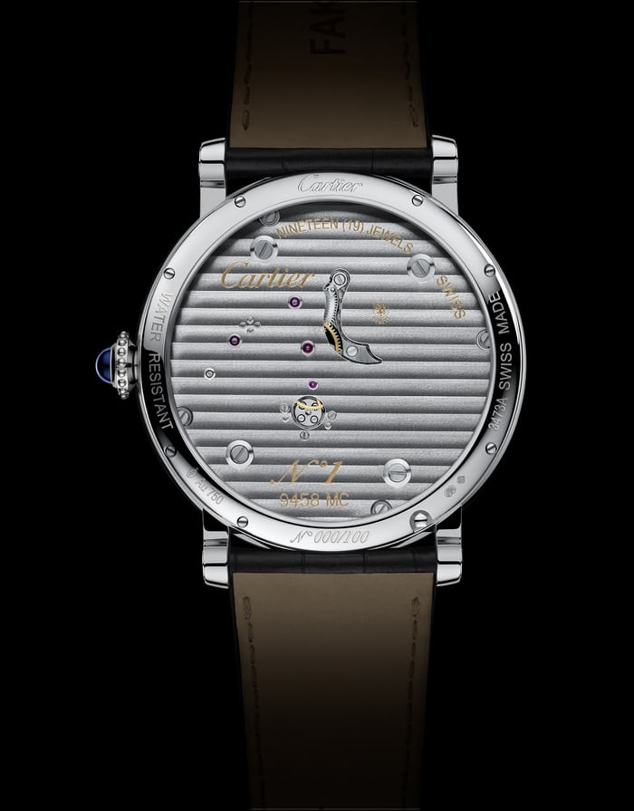 Copie Montre Rotonde de Cartier Reversed Tourbillon