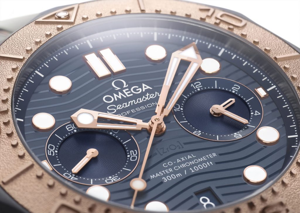 Copie Omega Seamaster Diver 300M Chronographe Or Titane Tantale