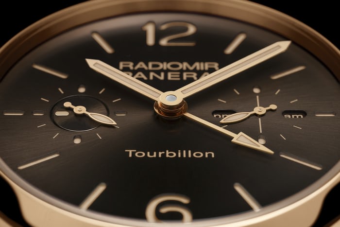 Replique Panerai Radiomir 1940 Tourbillon GMT Oro Rosso