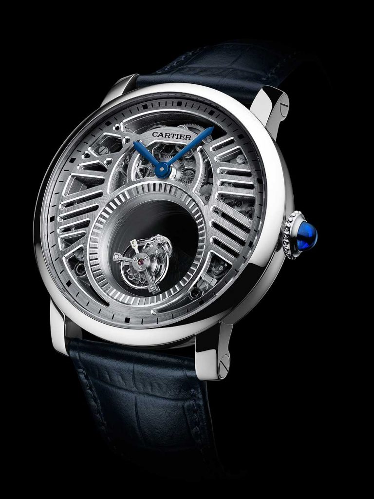 Copie Rotonde de Cartier Double Tourbillon Mystérieux 